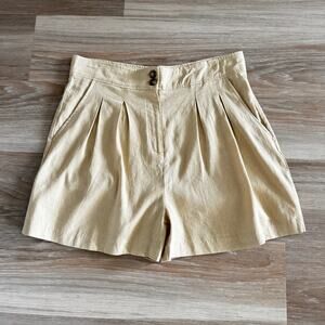 Jason Wu | NWT Khaki Colored Linen Blend High-Waisted Shorts size 12
